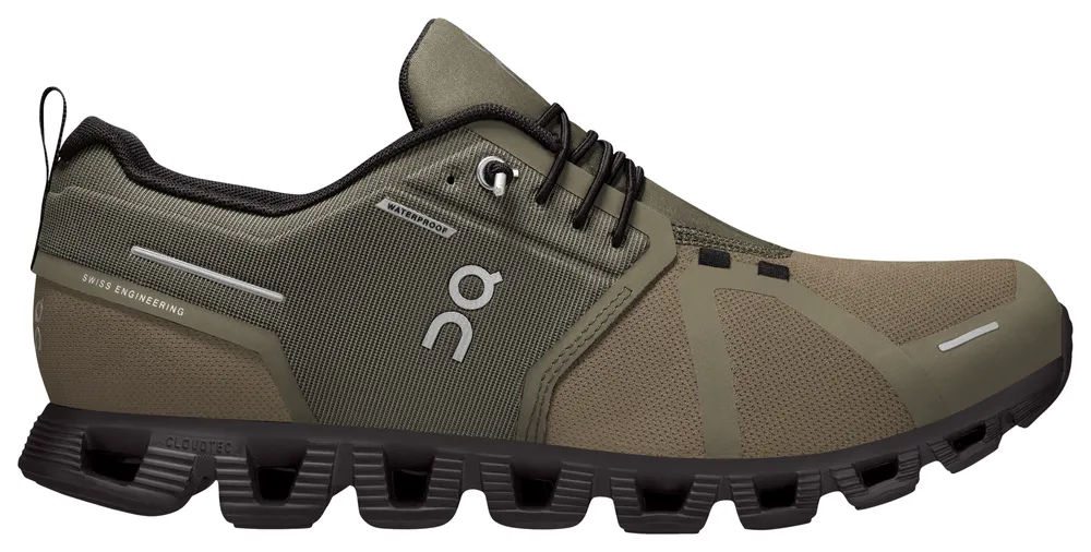 On Mens Cloud Waterproof - Running Shoes Olive/Black