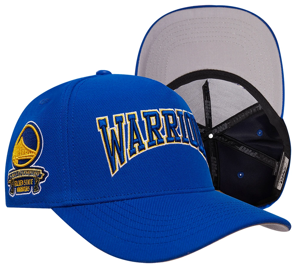 Pro Standard Warriors Crest Emblem Flatbrim Snapback - Men's