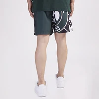 Pro Standard Mens Bucks Split Mash Up Logo Woven Shorts - Gold/White/Green