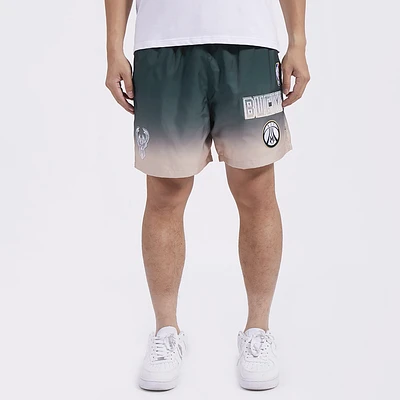 Pro Standard Mens Bucks OS Letters Ombre Woven Shorts - Green/Green