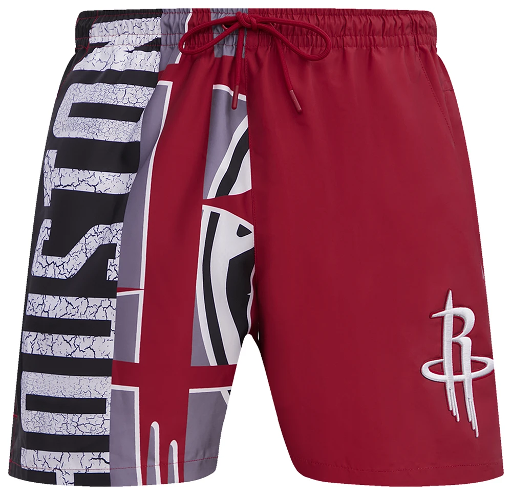 Pro Standard Mens Rockets Split Mash Up Logo Woven Shorts - Multi/Multi