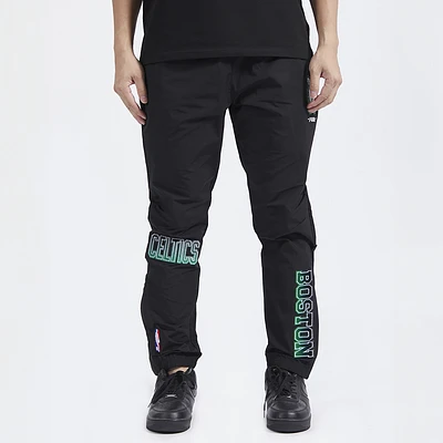 Pro Standard Mens Celtics OS Letters Woven Pants - Black/Black