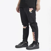 Pro Standard Mens Heat OS Letters Woven Pants - Black/Black