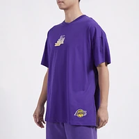 Pro Standard Mens Lakers Oversized Large Letters CJ DS T-Shirt - Purple/Purple