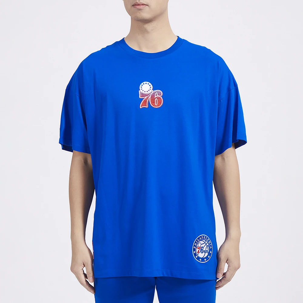 Pro Standard Mens 76ers OS Letters CJ DS T-Shirt - Blue/Blue