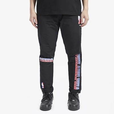 Pro Standard Mens 76ers OS Letters Woven Pants - Black/Black