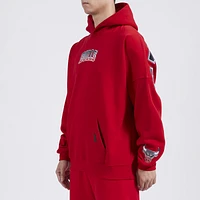 Pro Standard Mens Bulls OS Letters Fleece P/O Hoodie - Red/Red