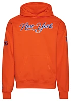 Pro Standard Mens Knicks CS Drop Shoulder Pullover Hoodie - Orange/Blue