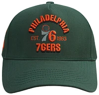 Pro Standard Mens Pro Standard 76ers Pinch Front Snapback - Mens Orange/Olive Size One Size