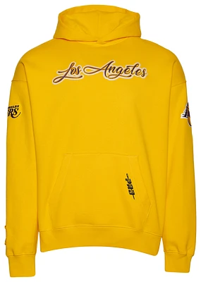 Pro Standard Mens Lakers CS Drop Shoulder Pullover Hoodie - Yellow/Purple