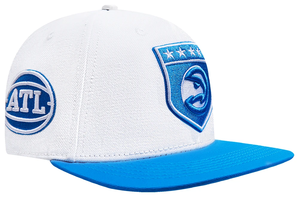 Pro Standard Mens Pro Standard Hawks Military Pinch Front Snapback Hat - Mens Blue/White Size One Size