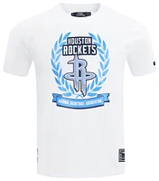 Pro Standard Mens Rockets Blue Crest T-Shirt - White/Carolina