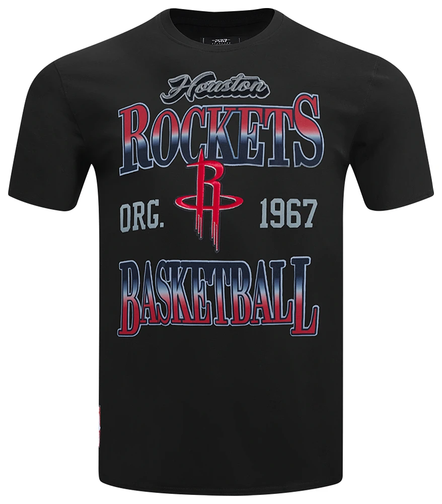 Pro Standard Mens Rockets Bred T-Shirt - Black/Red