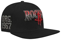 Pro Standard Mens Pro Standard Rockets Bred Pro Six Snapback Cap - Mens Black/Red Size One Size