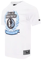 Pro Standard Mens Mavericks Blue Crest T-Shirt - White/Carolina