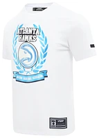 Pro Standard Mens Hawks Blue Crest T-Shirt - White/Carolina