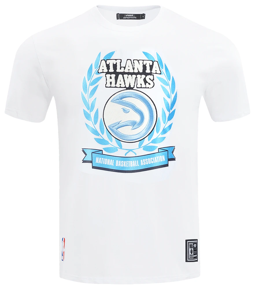 Pro Standard Mens Hawks Blue Crest T-Shirt - White/Carolina