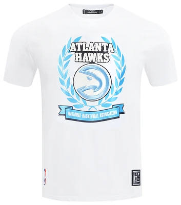 Pro Standard Mens Hawks Blue Crest T-Shirt - White/Carolina