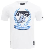 Pro Standard Mens Lakers Blue Crest T-Shirt - White/Carolina