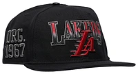 Pro Standard Mens Pro Standard Lakers Bred Pro Six Snapback Cap - Mens Black/Red Size One Size