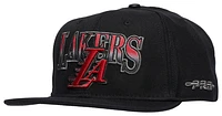 Pro Standard Mens Pro Standard Lakers Bred Pro Six Snapback Cap - Mens Black/Red Size One Size