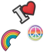 Crocs Breloques Jibbitz Feel the Love, paquet de 3 - Pour hommes
