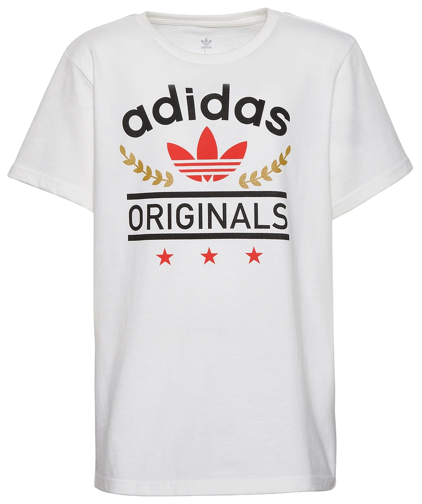 adidas Originals Boys OG Athletic Graphic T-Shirt - Boys' Grade School White/Black