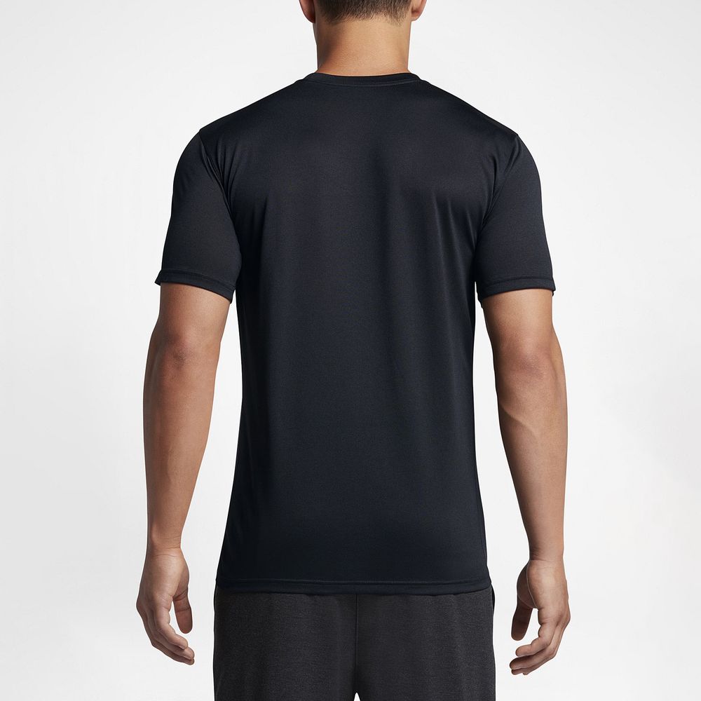 Nike Mens Legend 2.0 Short Sleeve Football T-shirt In Black/matte Silver