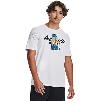 Under Armour Mens Basketball Claw Machine T-Shirt - White/Black