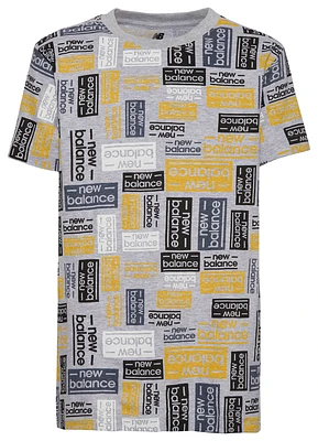 New Balance All Over Print T-Shirt - Boys' Grade School
