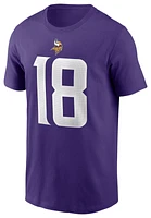 Nike Mens Justin Jefferson Nike Vikings Name & Number T-Shirt