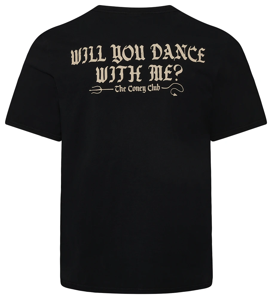 Coney Island Picnic Mens Dance Garment Dyed Short Sleeve T-Shirt - Pirate Black/Black