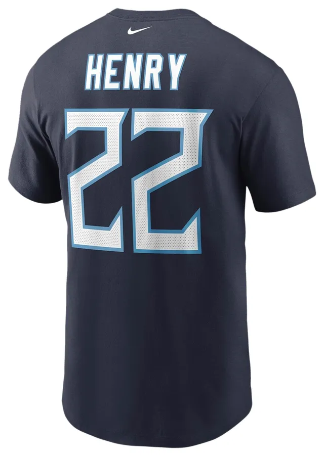 Men's Nike Treylon Burks Navy Tennessee Titans 2022 NFL Draft First Round Pick Player Name & Number T-Shirt, Size: Medium, Blue