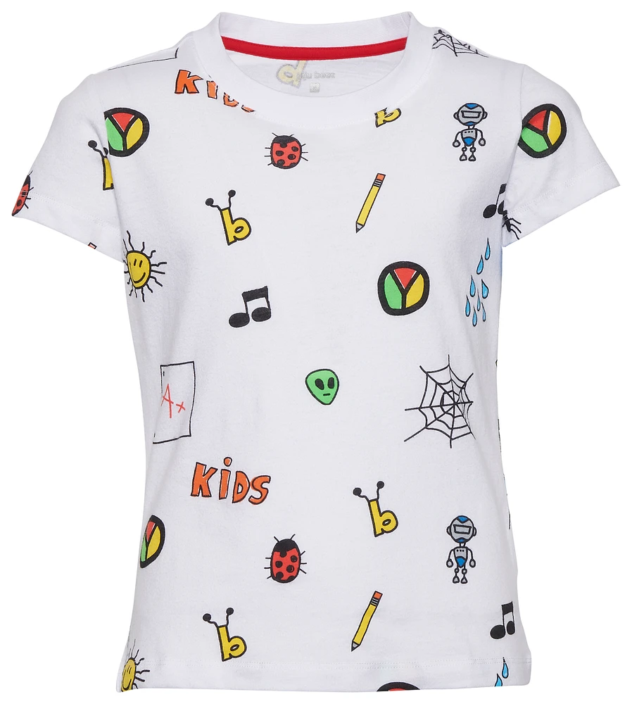 JuJuBeez Girls Scribble Short Sleeve T-Shirt - Girls' Grade School Multi/White