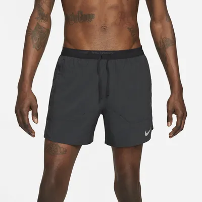 Nike Mens Nike Dri-FIT Stride 5" BF Shorts - Mens Black/Reflective Silver/Black Size XL