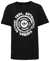 adidas Originals Boys Authentic Circle Graphic T-Shirt - Boys' Grade School Black/White