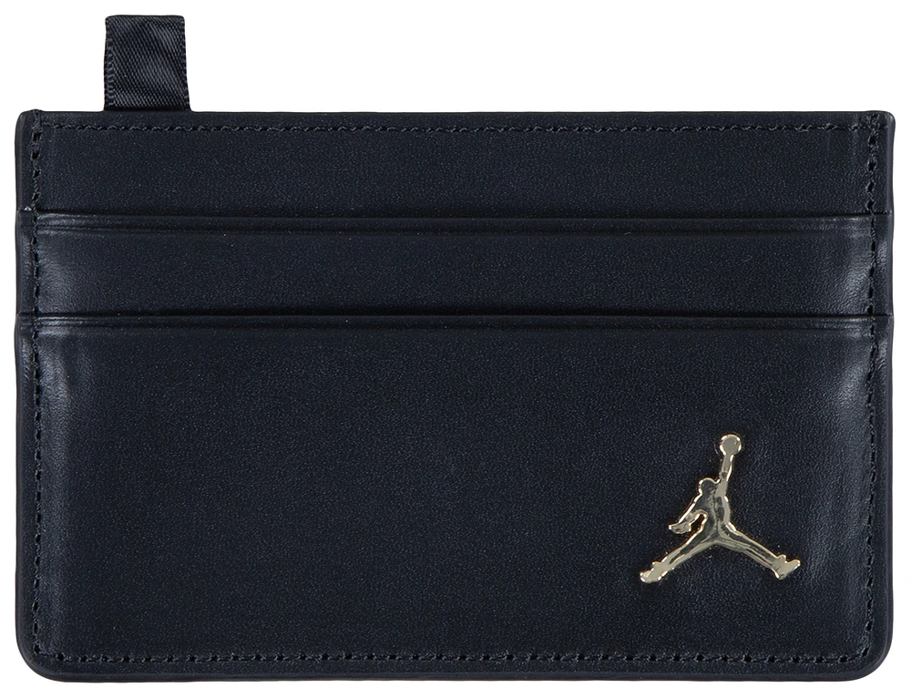 Jordan Mens Jordan Leather Card Case - Mens Black/Gold