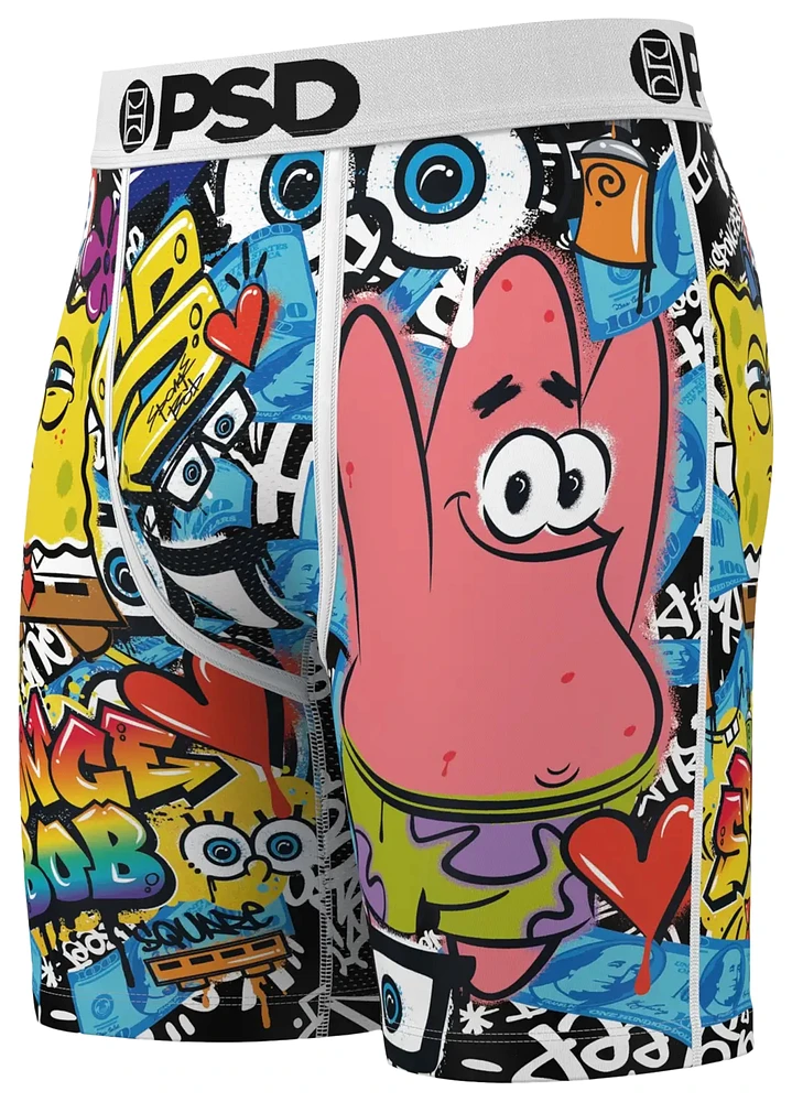 PSD Mens Spongebob Street Underwear - Pink/Blue/Yellow