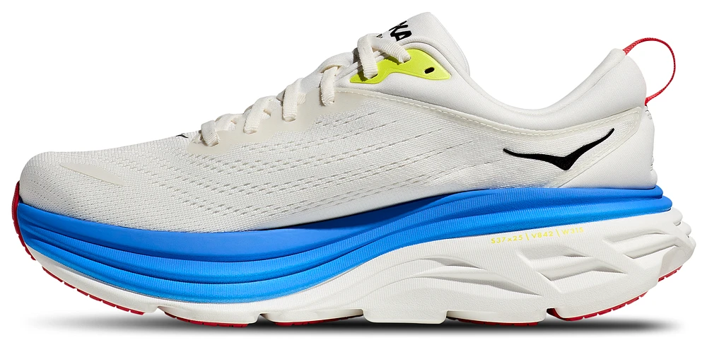 HOKA Mens Bondi 8 - Shoes Volt/Virtual Blue/Blanc De Blanc
