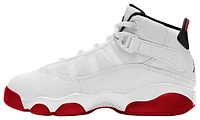 Jordan Boys 6 Rings - Boys' Preschool Basketball Shoes White/University Red/Black