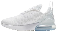 Nike Boys Air Max 270 - Boys' Preschool Shoes White/White/Metallic Silver