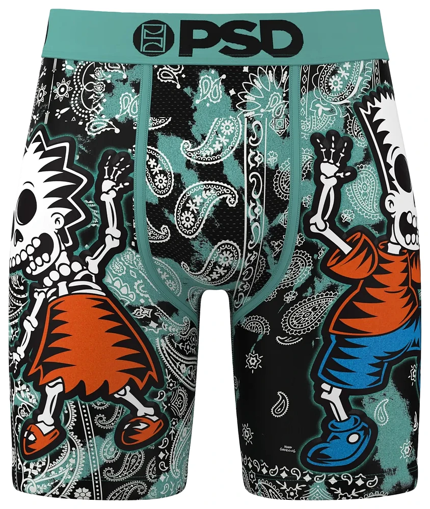 PSD Mens Bart Day Of The Dead Underwear - Orange/Teal/White