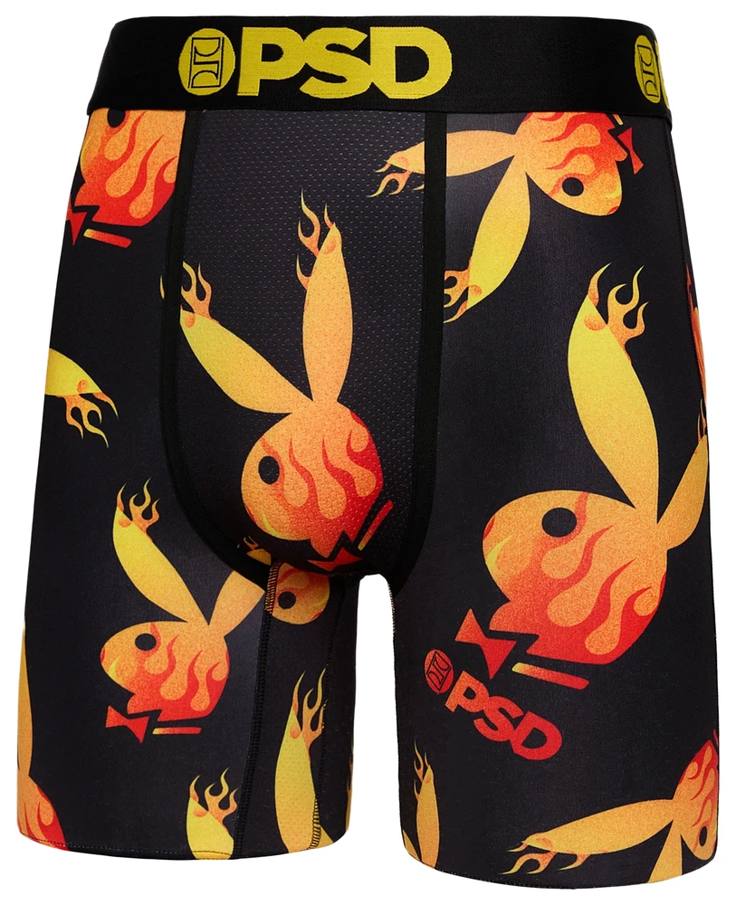 PSD Mens Playboy Flames Underwear - Orange/Black