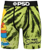 PSD Mens Bart Simpson Tie Dye Underwear - Green/Yellow/Black