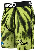 PSD Mens Bart Simpson Tie Dye Underwear - Green/Yellow/Black