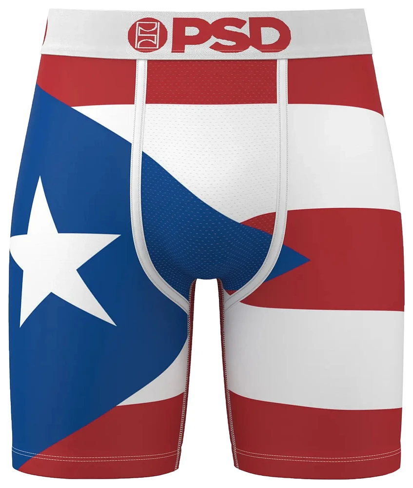 PSD Mens PSD Puerto Rico Underwear - Mens Red/White/Blue Size S