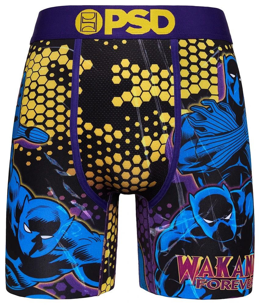 PSD Mens Black Panther Underwear - Purple/Yellow/Blue