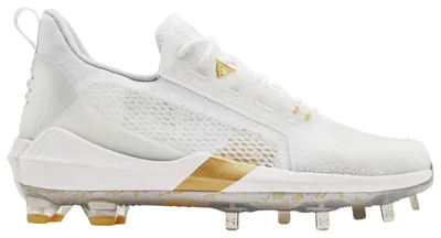 Under Armour Mens Under Armour Harper 6 Low ST - Mens Baseball Shoes White/Halo Gray/Metallic Gold Size 08.0