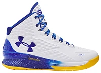 Under Armour Mens Curry 1 DUB Nation - Basketball Shoes White/Blue/Yellow