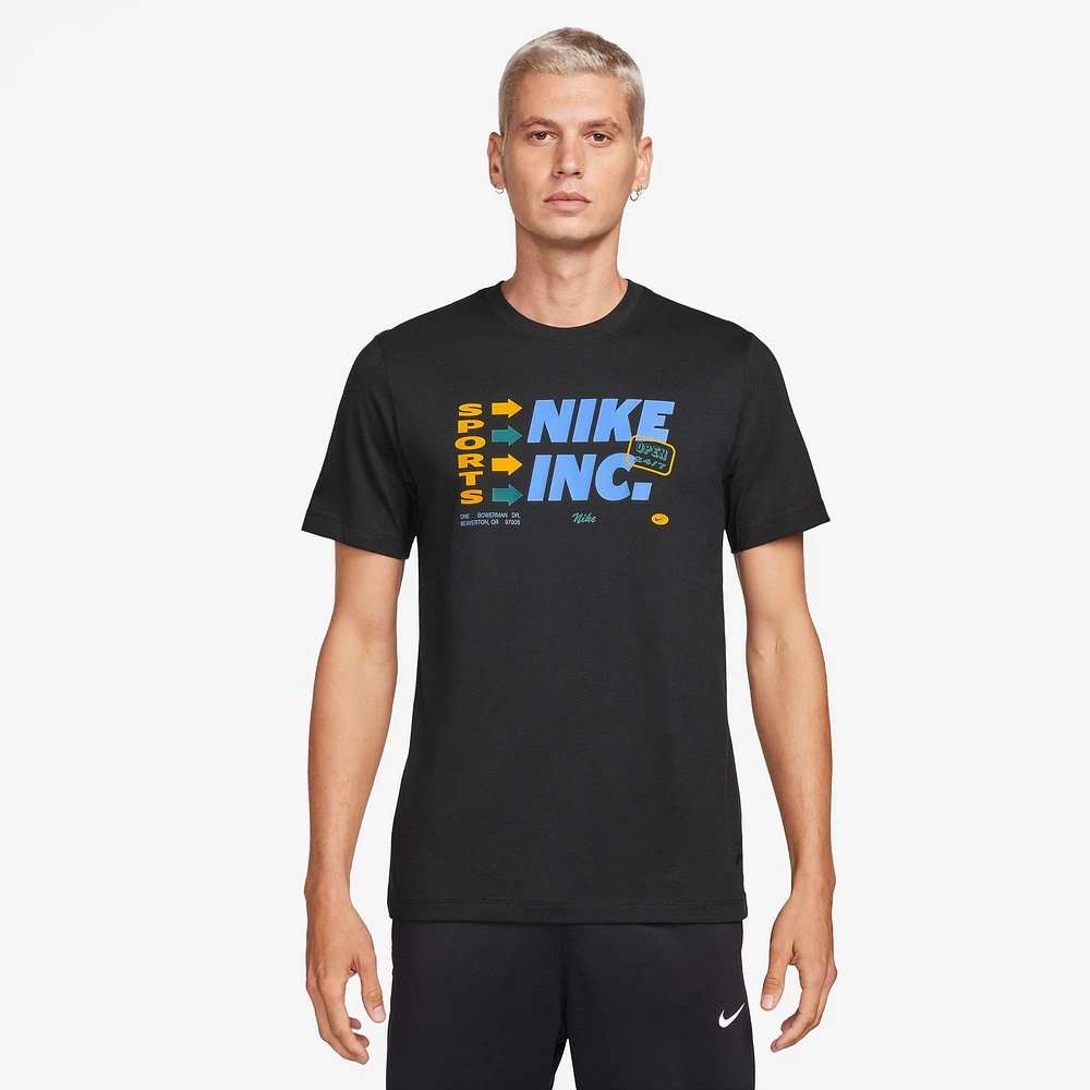 Nike Mens Dri-FIT 3MO Slub GFX T-Shirt - Multi/Black